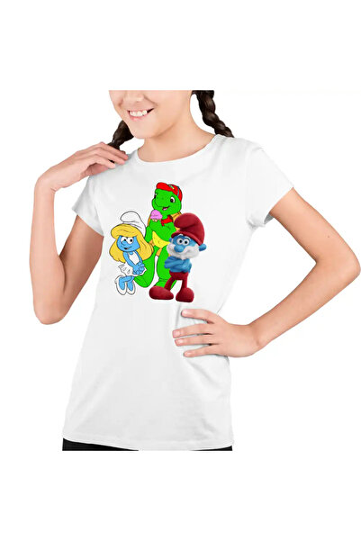 OEM Tricou Copii Fete Franklin Strumfii Papa Strumf Strumfita