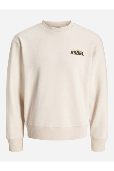 REBEL By Styli سويت شيرت JREBJIM بنص خلفي جرافيكي