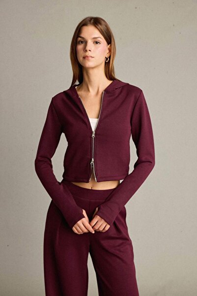 DeFacto Kapüşonlu Fermuarlı Modal Hırka G2956AX25AU