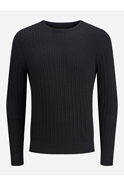 Jack & Jones JJEEMIL Textured Cable Knit Sweater