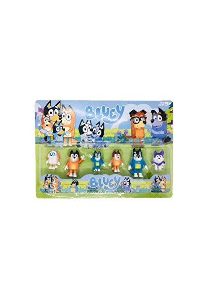 Sale4u Set 6 figurine Bluey, +3 ani, multicolor, 5-7 cm