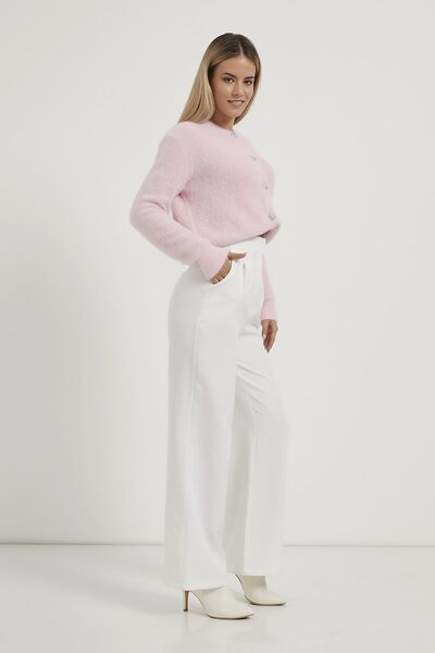 Arma Life Armalife 3108 Beli Elastic Cirt Closure Palazzo Women's Pants