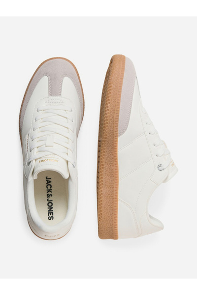 Jack & Jones Men White Panelled Lace Up Sneakers