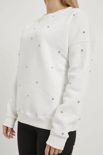 Arma Life Women's Crew Neck Stone White Sweatshirt