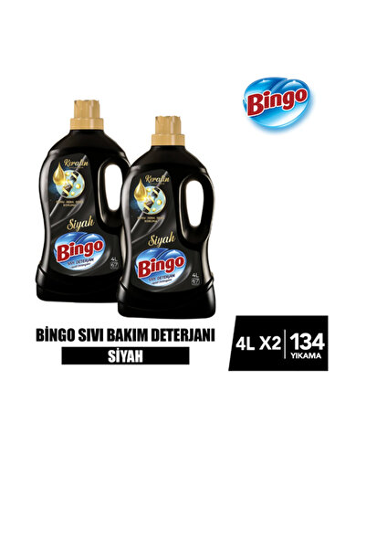 Bingo Siyah Sıvı Bakım Çamaşır Deterjanı 4 lt 2'li