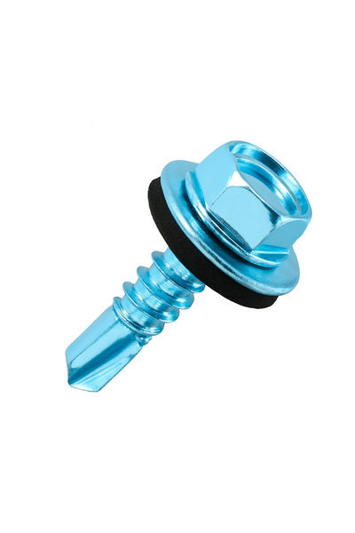 OEM Surub autoforant cap hex. DIN 7504K+EPDM 4.8x25 otel zincat - cutie 500 buc