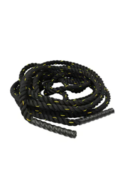 YORK FITNESS حبل معركة بخط أصفر Srp002 38 مم × 15 مترًا