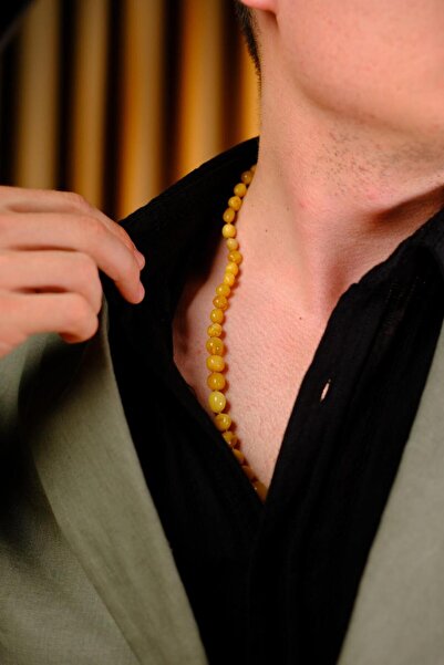 dergah tesbih Orjinal Damla Kehribar Özel Tasarım Kolye