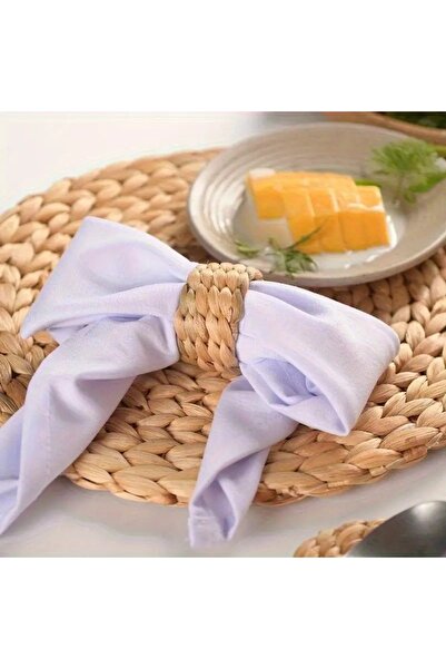 Hobi Kafe 12Pcs Bohemian Woven Napkin Rings