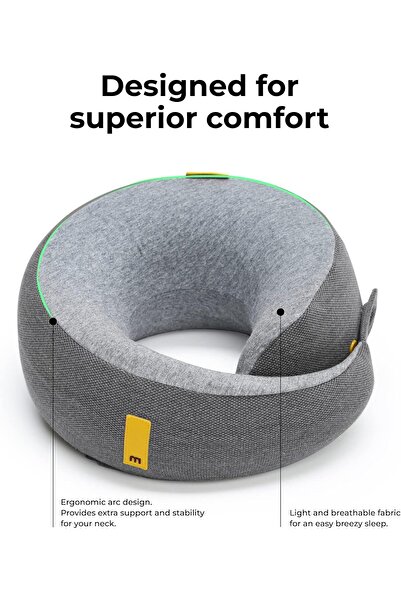 MOKOBARA The Travel Pillow Pure Memory Foam Neck Pillow, Comfortable & Breathable Cover, Machine Was