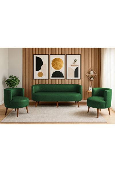 Azra Mobilya Sydney Koltuk Takımı 3+1+1 | Dekoratif Modern Deri Koltuk Seti |...