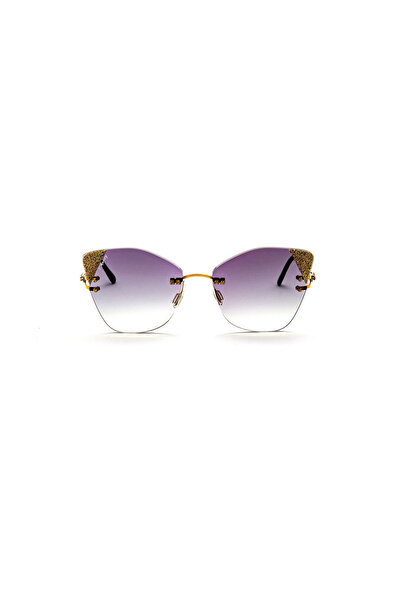 Freddie Mercury 1454 7 Cat Eye Gld Smk Sim 56 Sunglasses