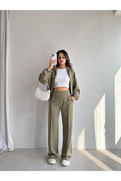 Mooi Butik Hagri̇d Suit 8005 - Khaki