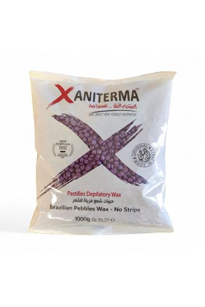 XANITERMA شمع الحصى الايصالي - نعومة وأرقى - بدون شرائح - شمع زانيتيرما موف 1000 جرام