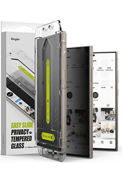 Ringke Privacy Tempered Glass [Easy Slide] [Anti Spy] Compatible with Samsung...