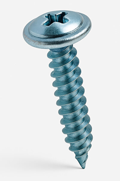 OEM Surub autofiletant cap bombat si flansa DIN 968C 4.2x25 otel zincat - cut...