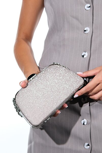 LuviShoes Meliora Gold Glitter Women's Evening Dress Handbag