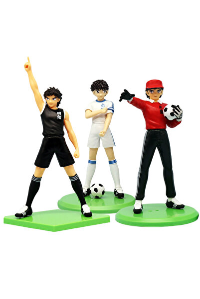 Choice1 3pcs No Box 18cm Captain Tsubasa Anime Figure Ozora Tsubasa Action Figures Hyuuga Wakabayashi/ Kojir