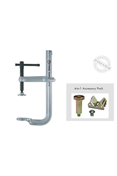 Strong Hand Tools Clemă 4 în 1 tip "F" cu braț reversibil/detașabil, accesori...
