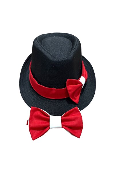 OEM Set dezgatit mireasa si mire 4 piese sort, esarfa, palarie, papion, personalizat