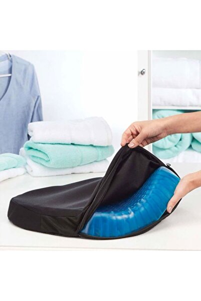 OEM Breathable and durable orthopedic chair cushion with dual soft gel layer, non-slip cover