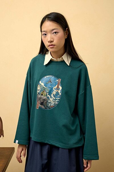 Ceylan Otantik Emerald Printed 3-Strap Bodysuit