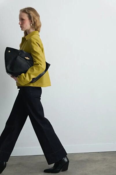 Gusto Cepli Suni Deri Ceket - Yeşil