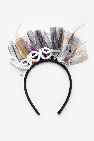 Le Mabelle Siyah Hayalet Figürlü Kız Çocuk Halloween Taç