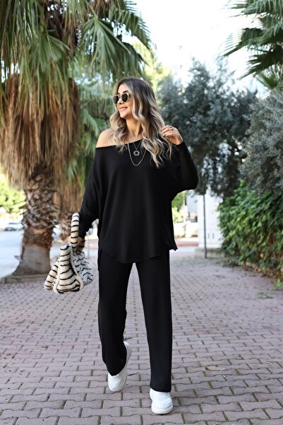 bytugcekaya Μαύρο πλεκτό σετ