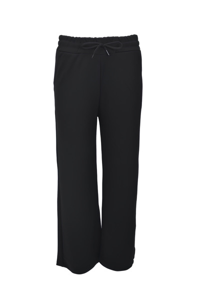 birizmoda Modal Fabric Wide Leg Sweatpants with Pockets - Black