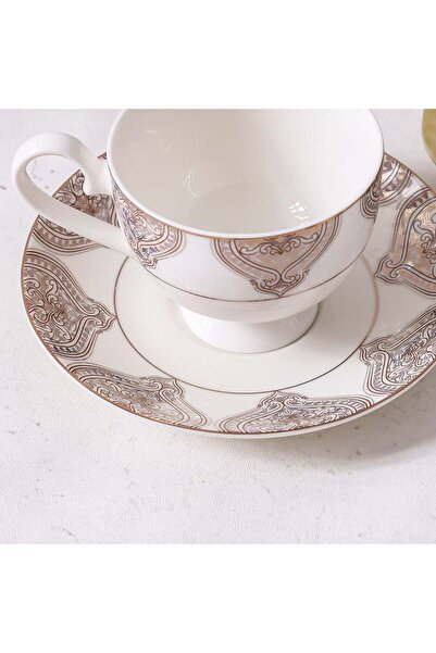 Danube Home Youthful Bite Oasis 8-Piece Tea Set – Elegant Porcelain Cups & Saucers for Stylish Serving