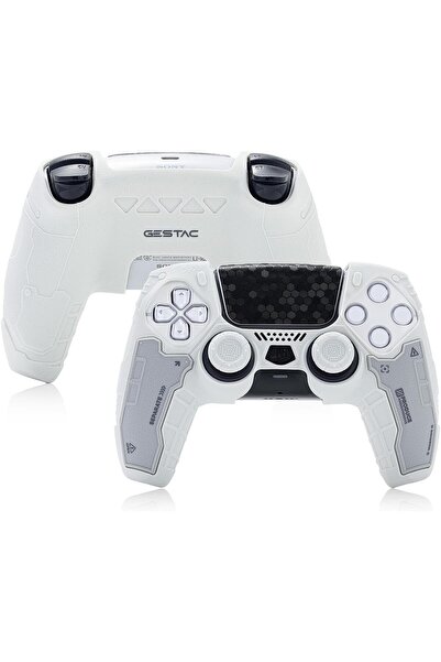 GeekShare مجموعة غطاء حماية من السيليكون المضاد للانزلاق لجهاز تحكم PS5 من G.S.TAC Tactical، مع سلك لجهاز PS5