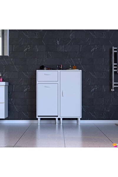 Modilayn YENİCE 70x97x32,5 cm 3 raflı ve 3 sepetli dolap ile çamaşırlarınız artık daha düzenli.