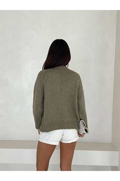 b buhari bykoc High Neck Zippered Knitwear Cardigan