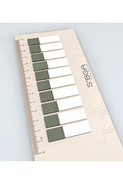 sibga tasarım Transparent Dark Green Half Postit Post-It Post It. Book Mark Bookmark Post-It Sticker 200 Sheets