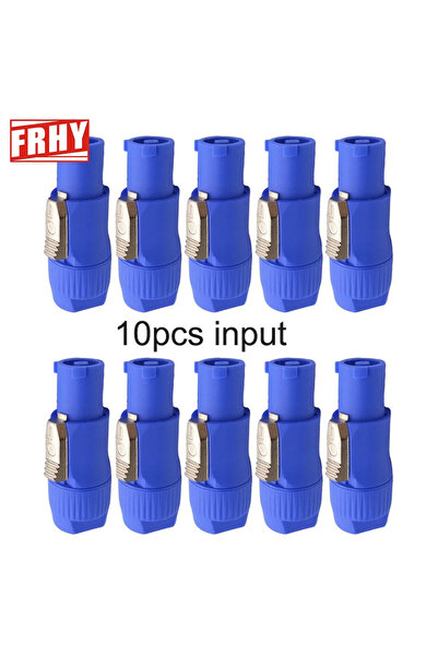 Choice3 10 قطع من موصلات الطاقة الكهربائية ذات الثلاث سنون باللون الأزرق، 20 ...