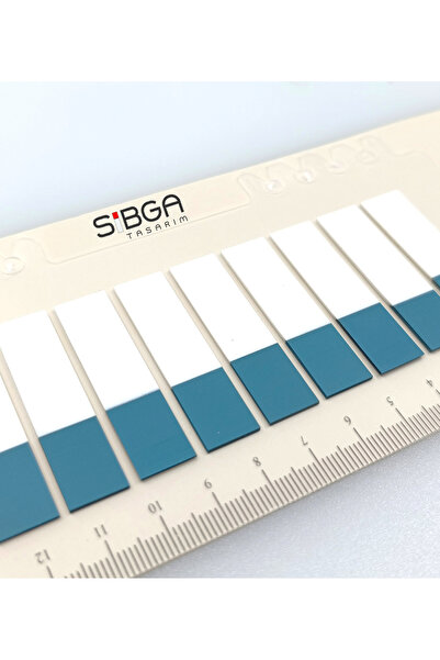 sibga tasarım Transparent Petrol Blue Colored Half Postit Post-It Post It. Book Mark Bookmark Post-It Sticker 200 Sheets