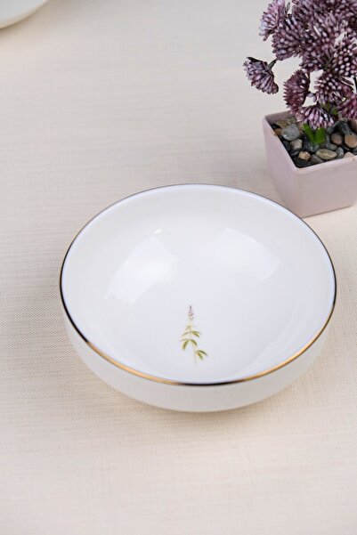 tabakevi Tabak Evi Porcelain Natura Cluster Gold Gilded Bowl 13.50cm Single