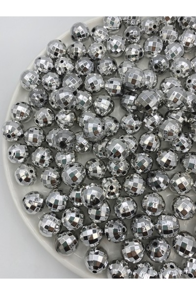 Hedef Bijuteri 14mm Gold / Silver Color Metalized Earth Model, Disco Ball Bea...