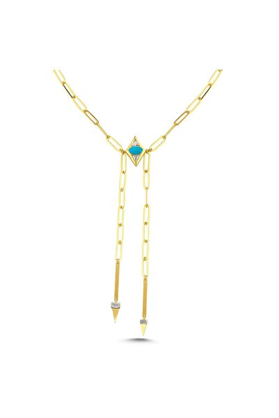 neslyaccessories Turkuaz Işık Dekolte Kolye