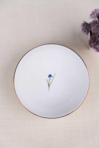tabakevi Tabak Evi Porcelain Natura Iris Gold Gilded Bowl 13.50cm Single
