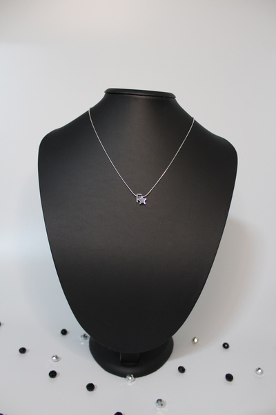 Genel Markalar Gümüş F harfli yıldızlı çelik kolye