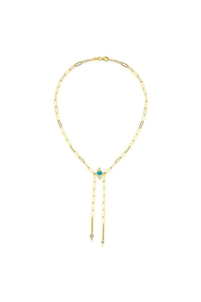 neslyaccessories Turkuaz Işık Dekolte Kolye
