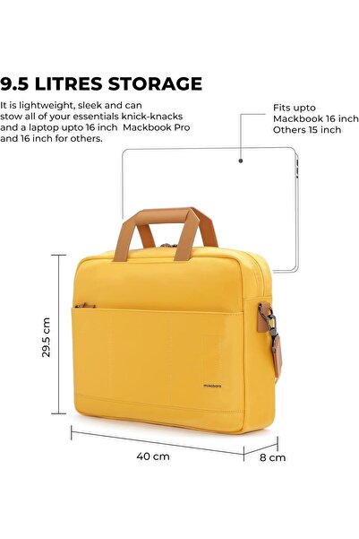 MOKOBARA The Briefcase With Adjustable Shoulder Strap Vegan Leather, Water Resistant, Fits up to 15.