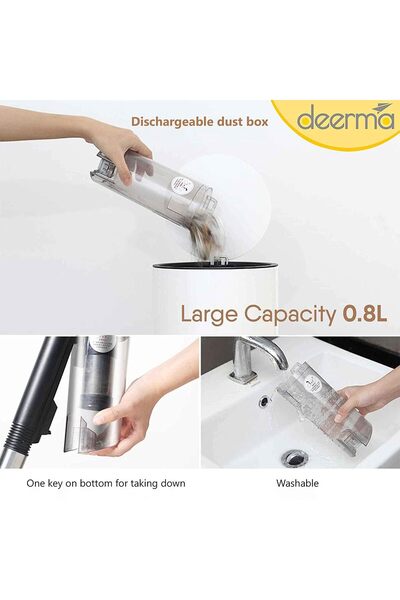 Deerma DX600 2-in-1 Upright/Handheld Vacuum Cleaner with 4-Layer Filtration System