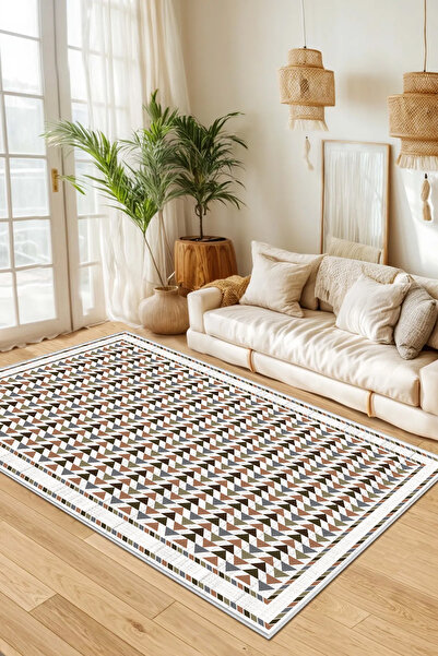 df home Salon Halısı Mutfak halısı Yolluk Geometrik İskandinav Eskitmeli Diji...