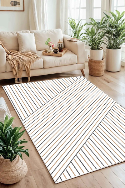 df home Salon Halısı Mutfak halısı Yolluk Geometrik İskandinav Eskitmeli Diji...