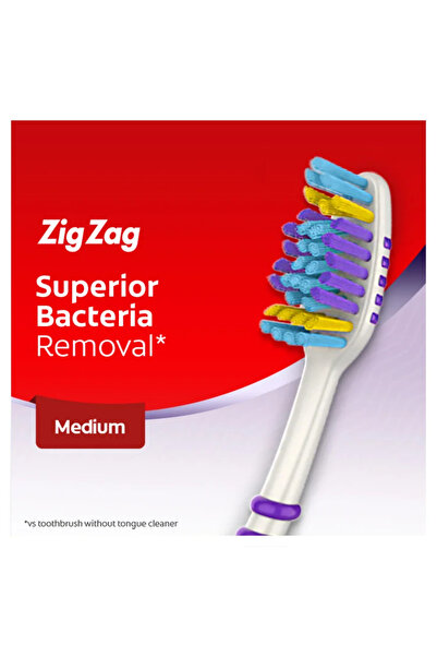 Colgate TOOTHBRUSH ZIG ZAG MEDIUM 3PK (Head) (Pack of 36)