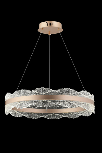 İstanbul Avize Titanic 50'lık Rose Gold Kumandalı Lüx Led Modern Ledli Avize