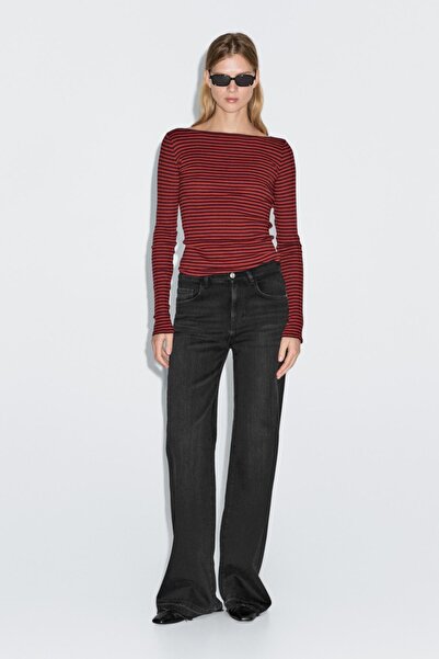 Massimo Dutti Orta bel İspanyol paça jean